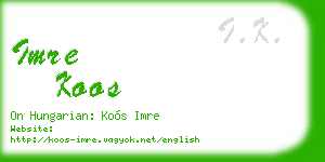 imre koos business card