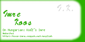 imre koos business card